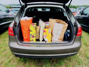 boot full of shopping from Henley