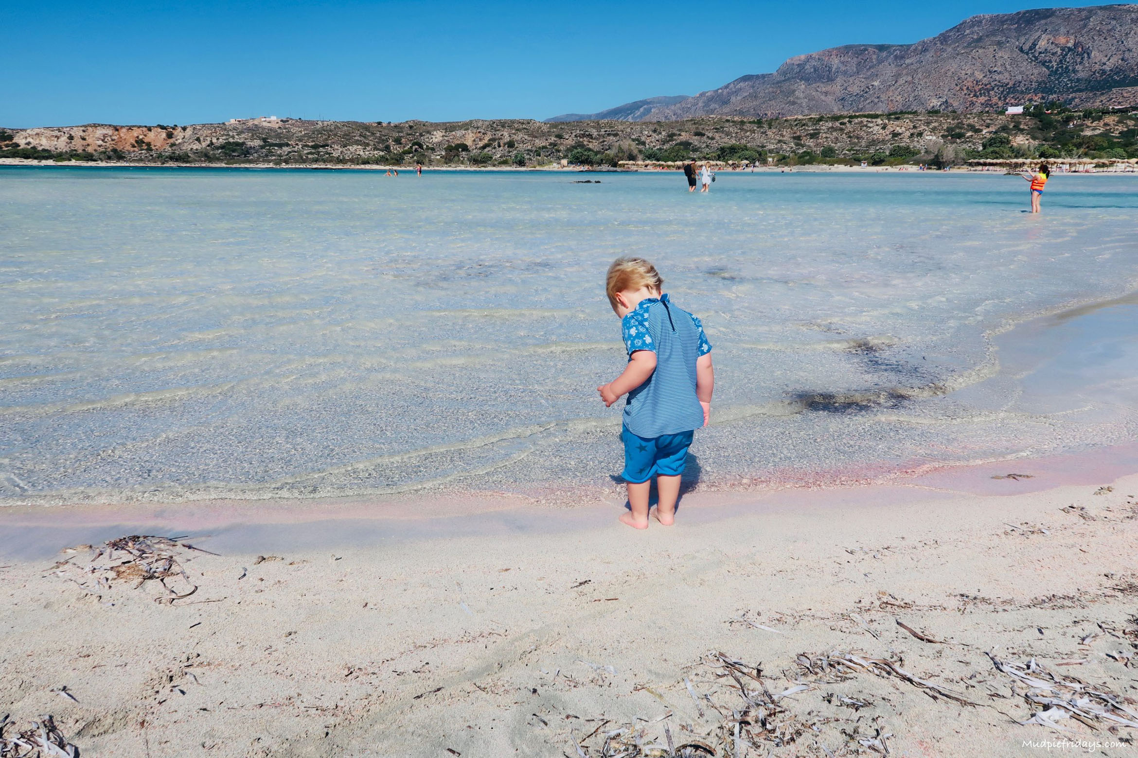 Crete pink beach - the pink sands on the shoreline of Elafonisi