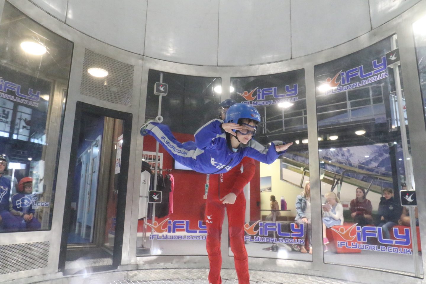 ifly indoor skydiving - charlie in the windtunnel