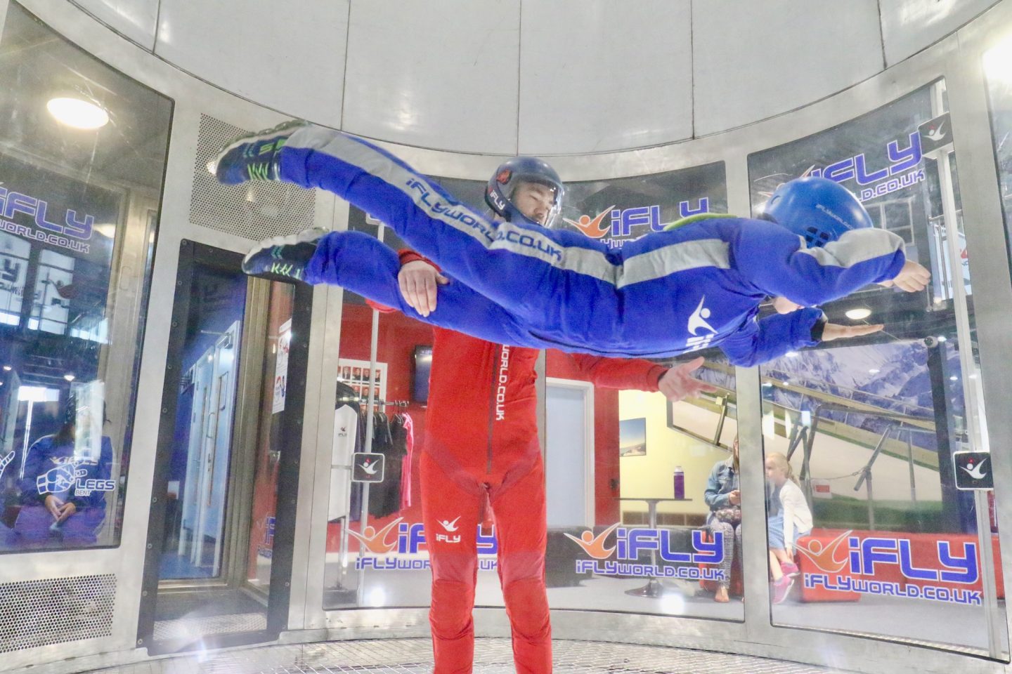 Charlie in the wind tunnel at iFly Basingstoke