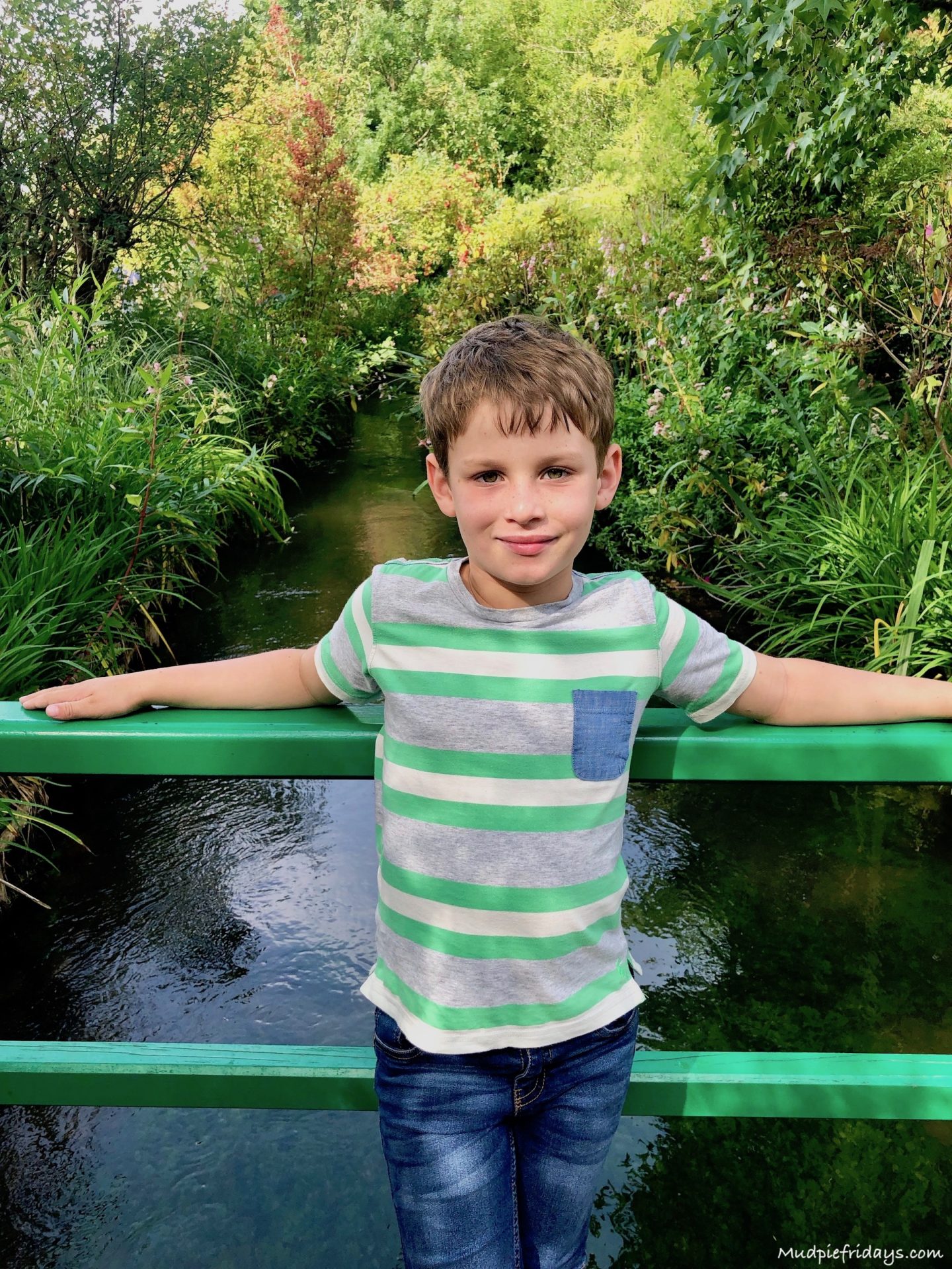 Charlie on Monet's bridge!