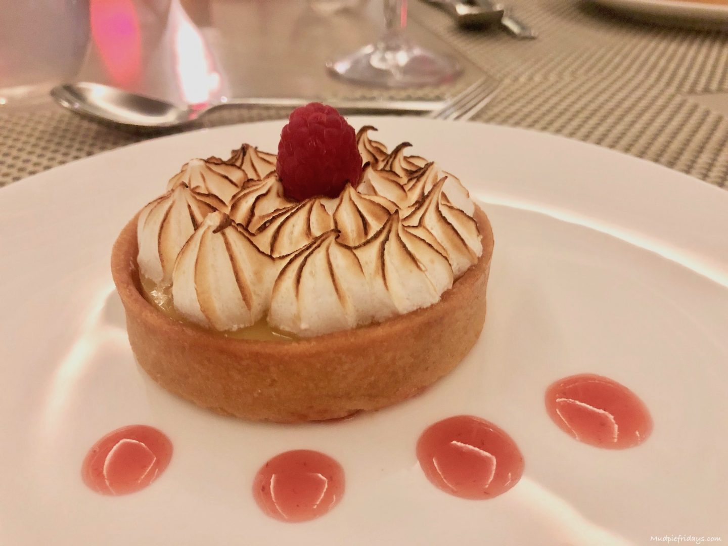 A dessert course at the Rooftop Restaurant at the Burj Khalifa