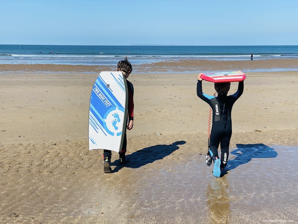 The boys with their body boards