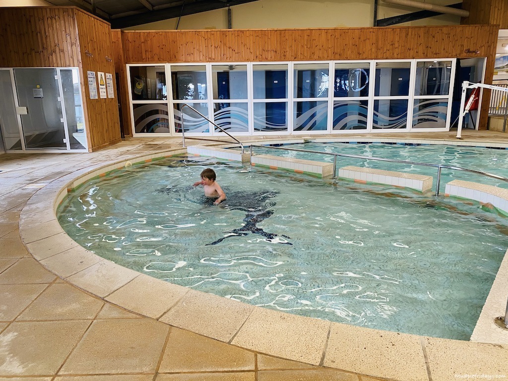 The child pool in the indoor swimming pool at Croyde Bay Resort in Devon