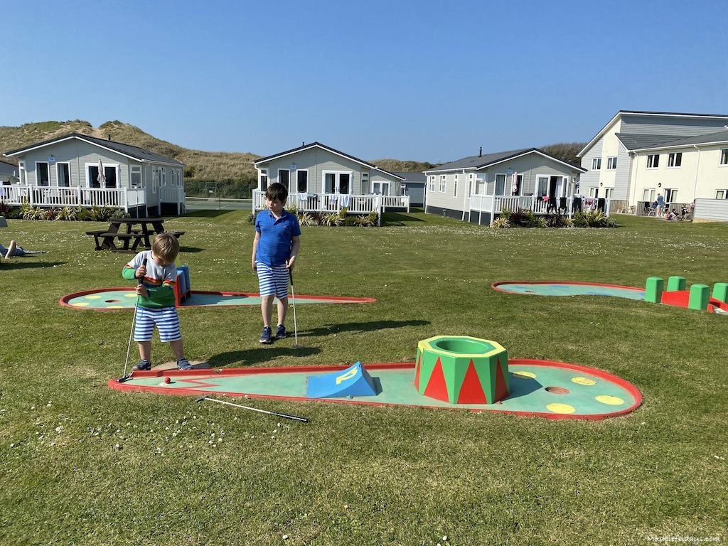 Mini golf at Croyde Bay resort in North Devon