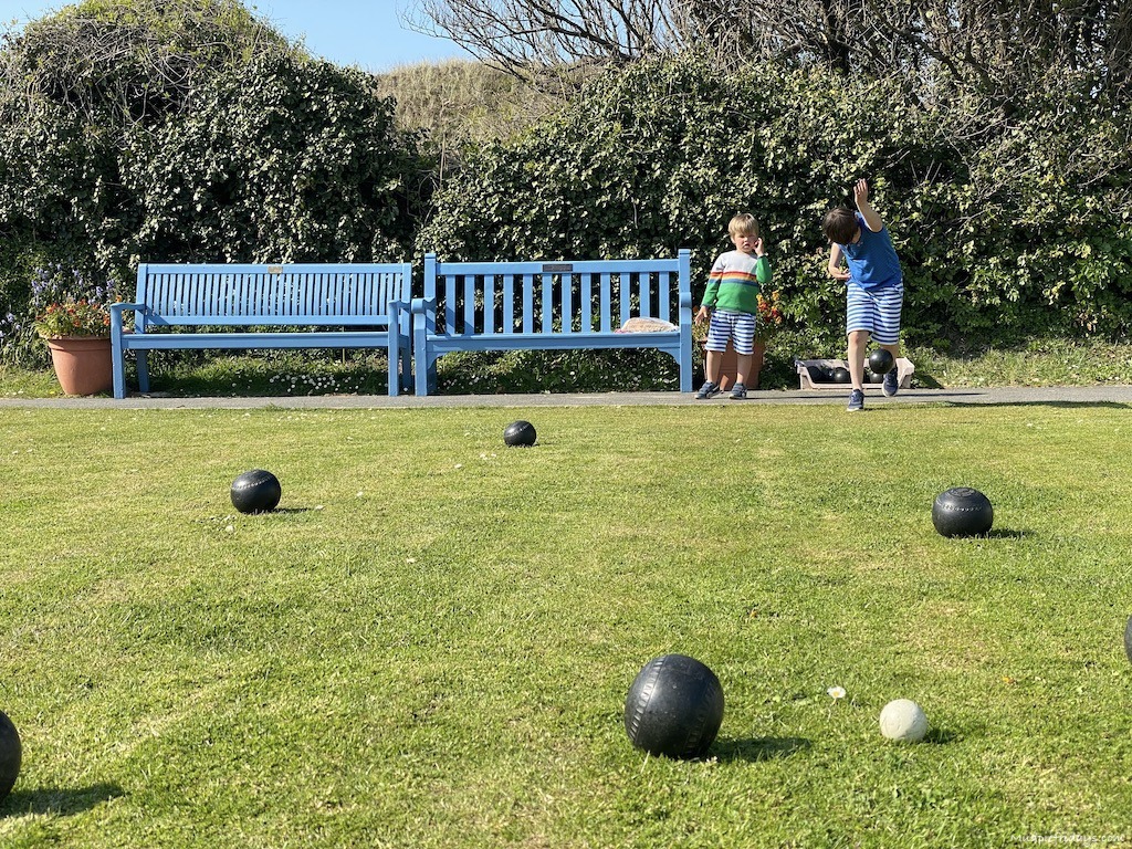 Playing boules at Croyde Bay Resort