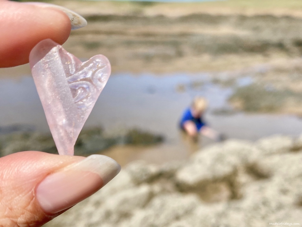 Heart shaped sea glass