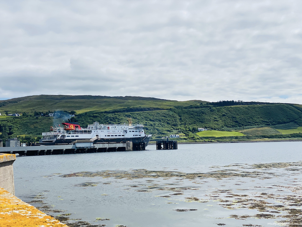 The Caledonian MacBrayne Ferry leaving Uig