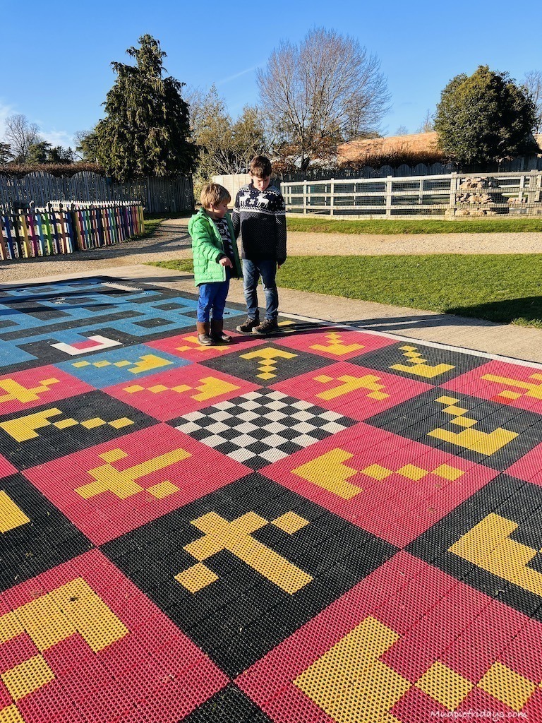 The boys in the play area at Blenheim Palace