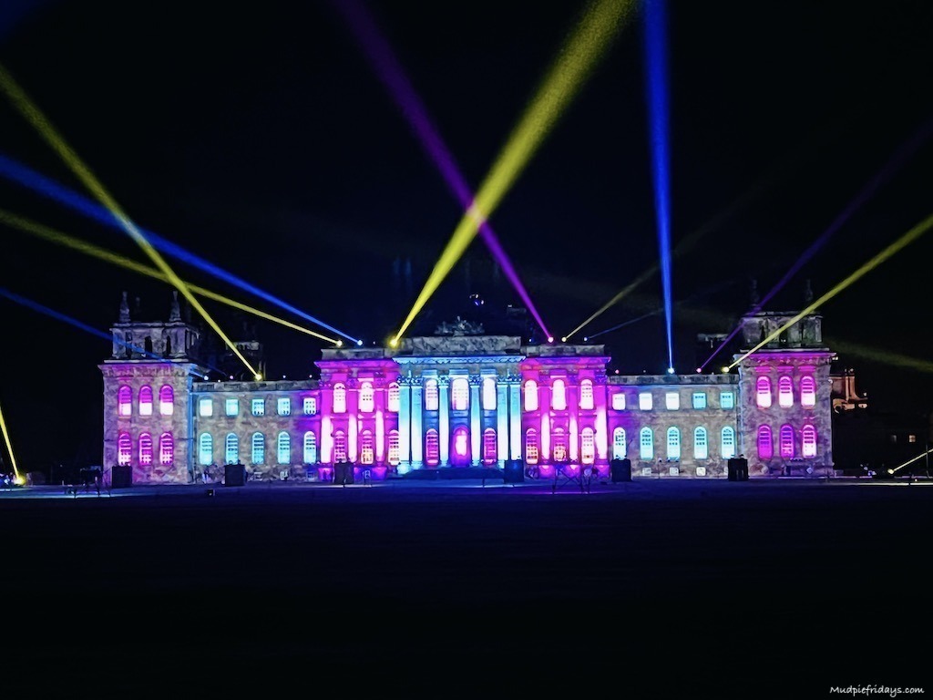 The christmas light trail at Blenheim palace