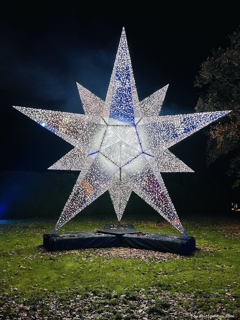 The christmas light trail at Blenheim palace