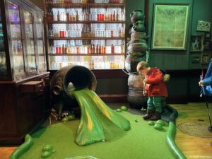 One of the mini golf holes at Hole in the Wand wizard golf in York