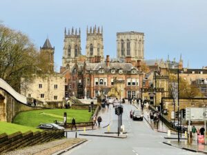 City view of York with York Minster in the back ground