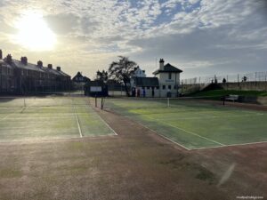 Whitstable tennis courts on the sea front