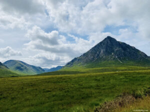 scenic shot on the approach to Fort William taken from the car