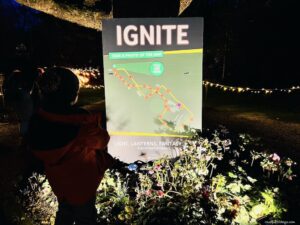 map of IGNITE light trail at Nymans National Trust