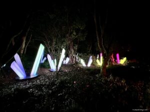 light installation at Sussex light trail Nymans National Trust