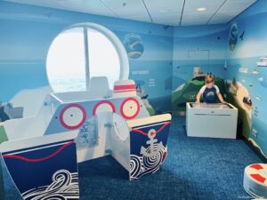 kids play area on the Galicia Brittany Ferries