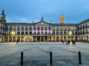 Plaza de España in Vitoria Gasteiz in the early evening