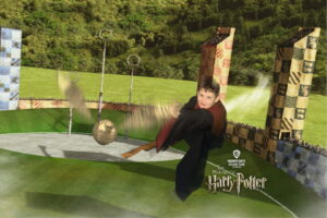 Example green screen photos from Harry Potter World