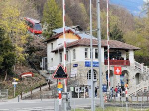 The entrance to Harder Kulm top of Interlaken
