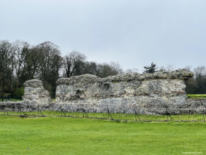The old Roman wall in Verulamium park in St Albans