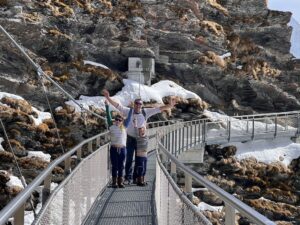 suspension bridge on the Grindelwald First cliff walk