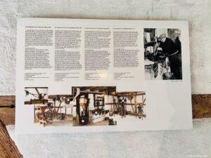 Information boards can also be found inside the exhibits at the Switzerland open air museum