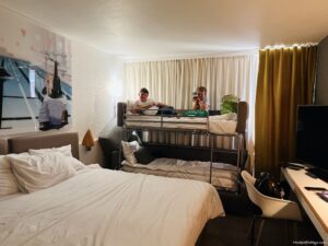 Our family room with bunk beds at novotel dijon sud hotel