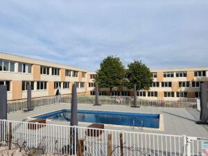 outside swimming pool at the Novotel Dijon Sud hotel