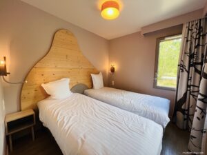 Twin bedroom at our VIP Cottage that sleeps 4 Les Villages Nature Paris