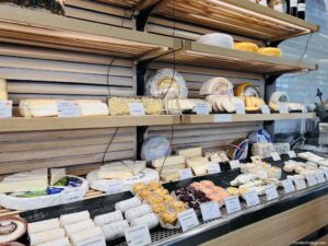 Cheese counter at the supermarket at Les Villages Nature Paris