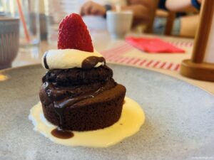 Dessert at Les Délices de la Ferme the farm restaurant at Center Parcs Disneyland Paris