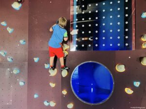 climbing the walls at the Action Factory at LVNP