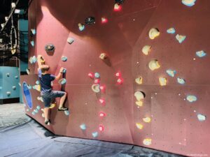 climbing the walls at the Action Factory at LVNP