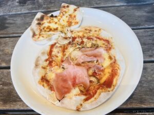 Kids bunny pizza at the Italian restaurant Vapiano at Center Parcs Disneyland Paris