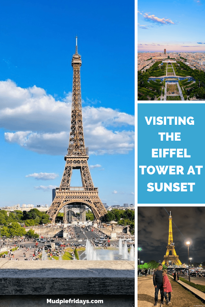 Visiting the Eiffel Tower at Sunset