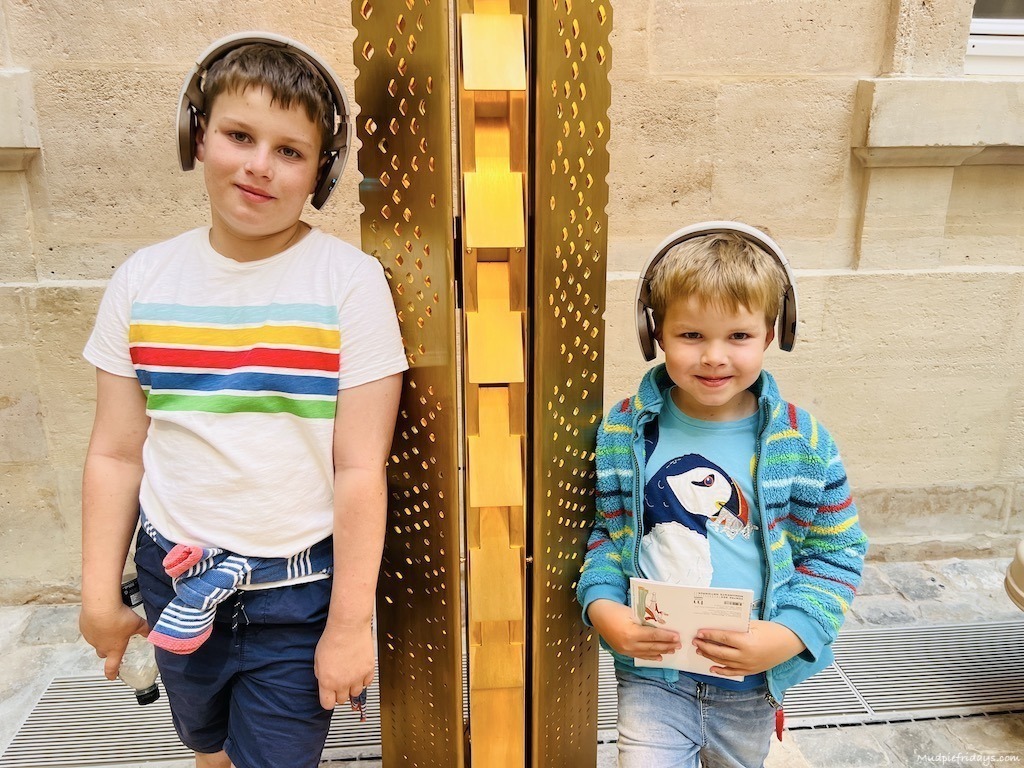 The audio guide headphones at Hotel de la Marine Paris