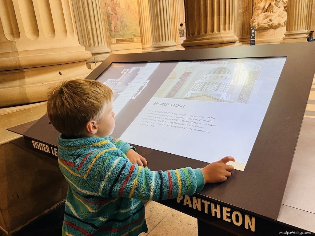 Interactive screens at the entrance