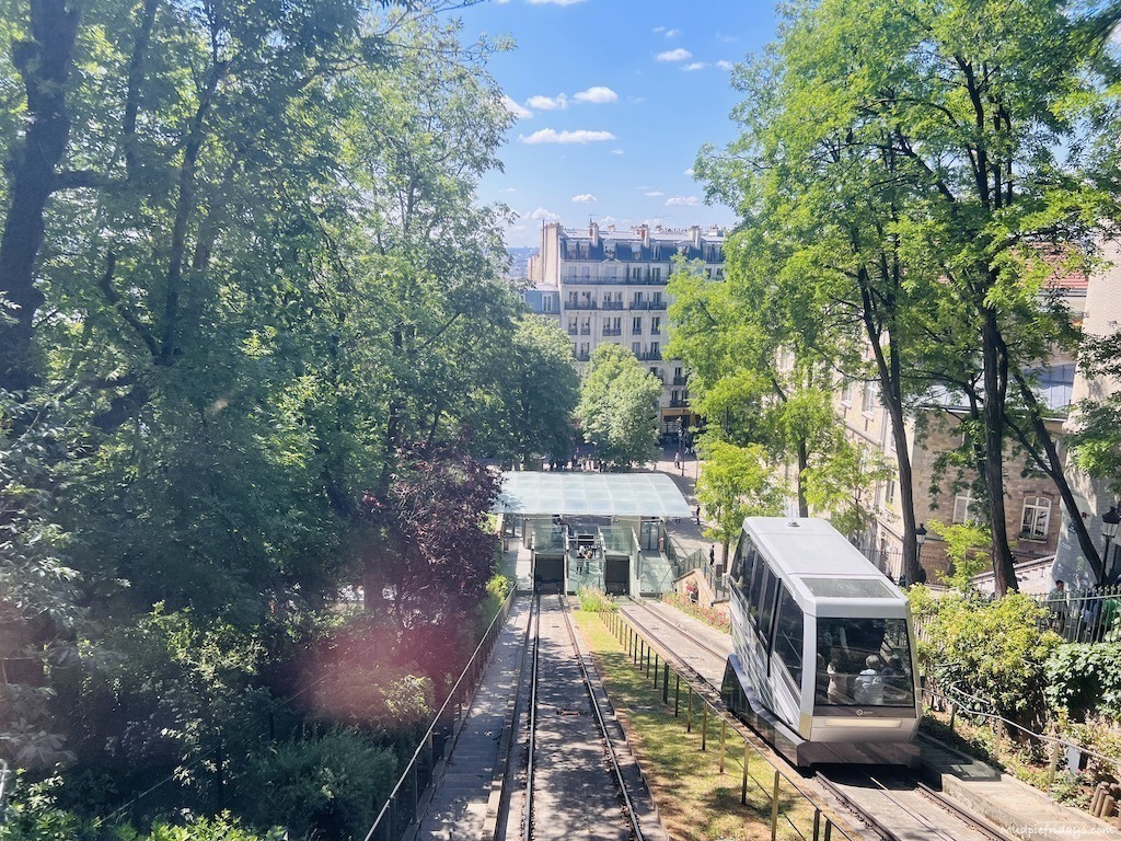The funicular railway to reach the The Sacre Coeur
