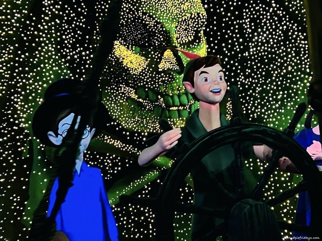Inside the Peter Pan ride at Disneyland Paris