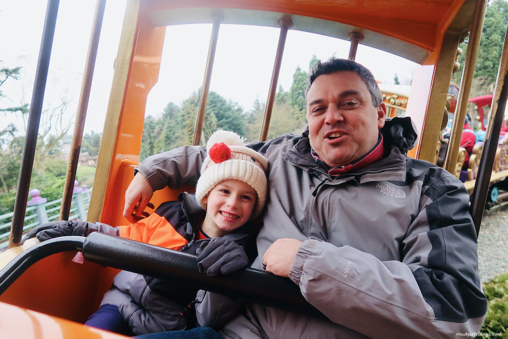 on the Casey Jr Circus Train Disneyland Paris