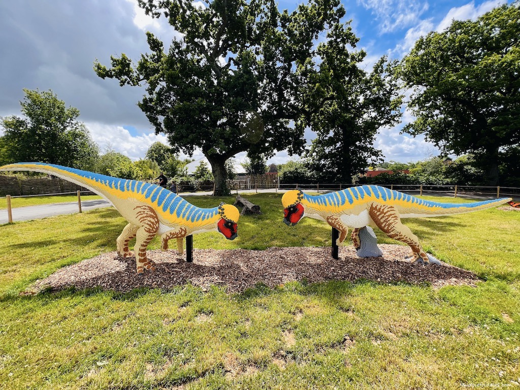 lego dinosaurs at marwell zoo as part of their Brickosaurs event