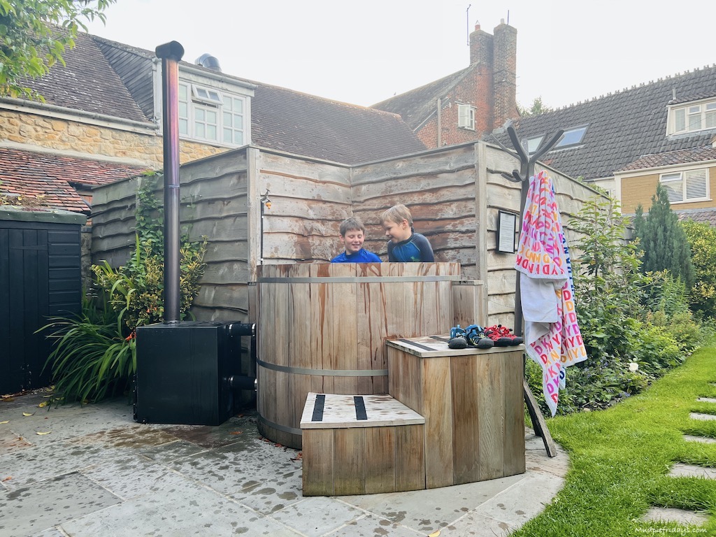 The wood fired hot tub at Eastbury Cottage part of Eastbury Hotel and Spa