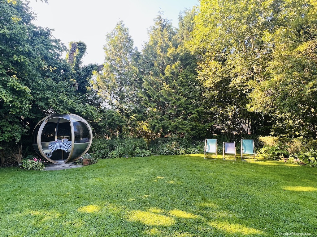 The afternoon tea pod in the walled garden hotels in Sherborne
