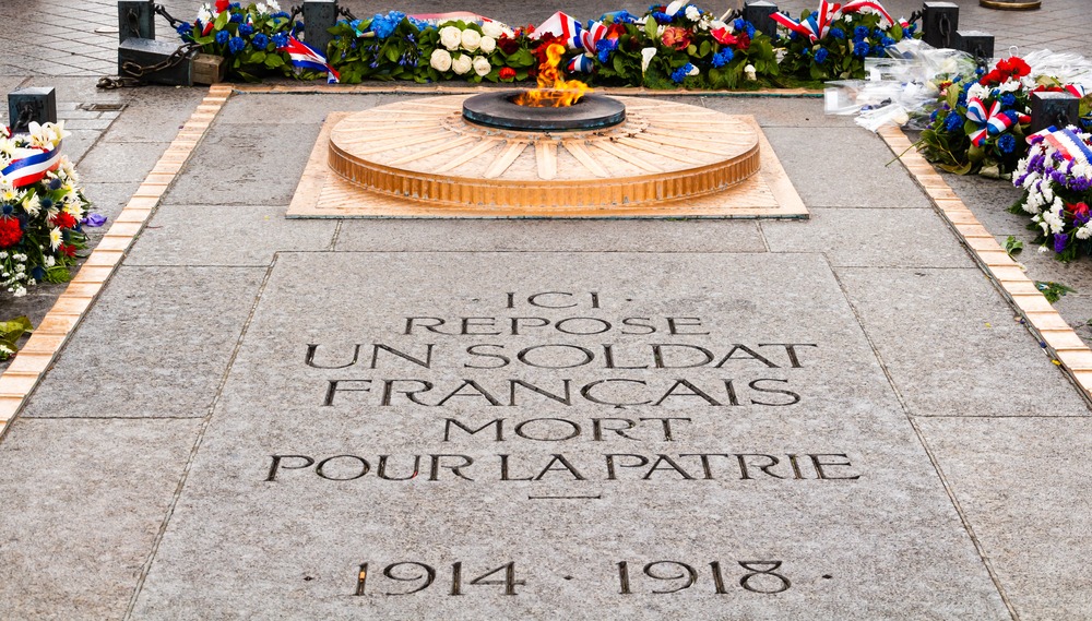 The tomb of the unknown solider in Paris