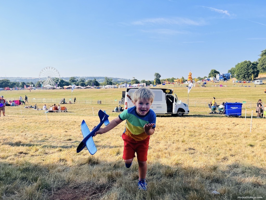 Harry playing with his foam plane