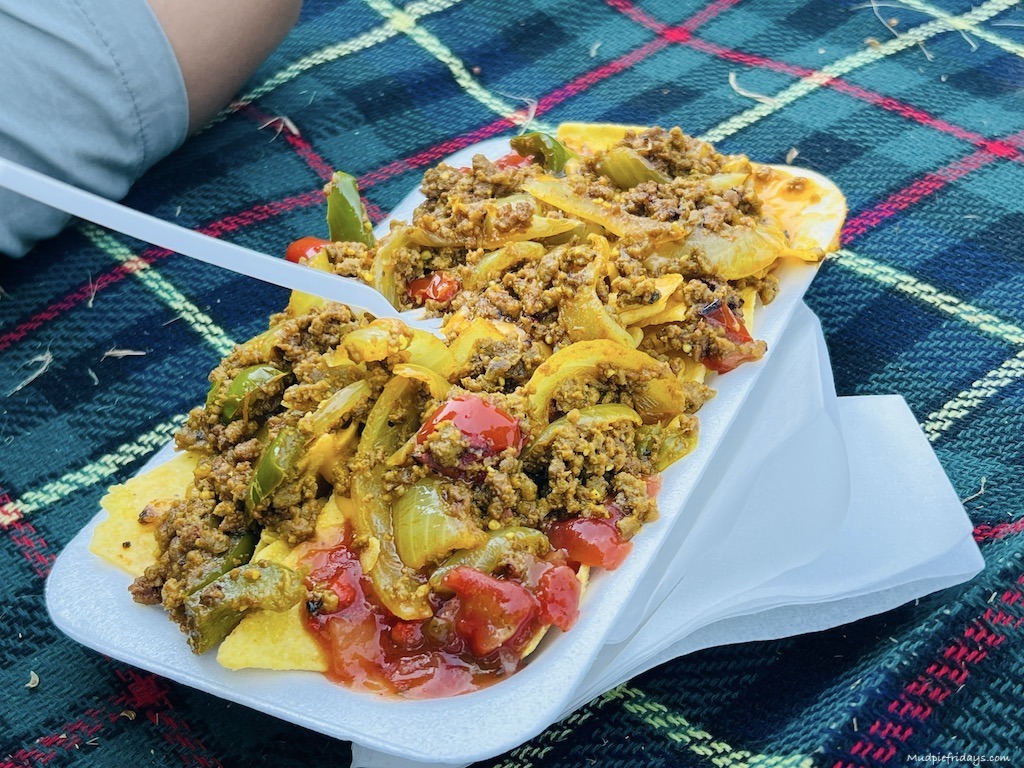 Spicy nachos from one of the food stalls
