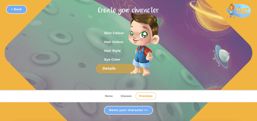 Kids personalised cook book from Sammy Satsuma