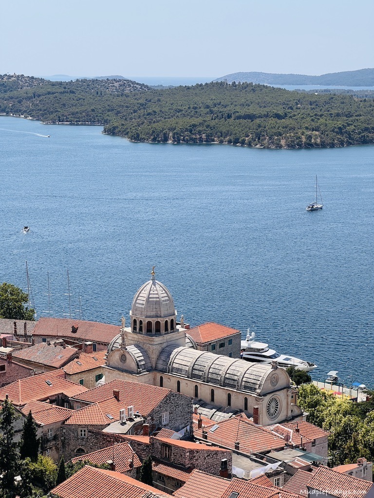 Views over Sibenik and St James UNSECO Cathedral
